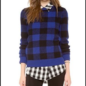 Equipment Shane buffalo check sweater